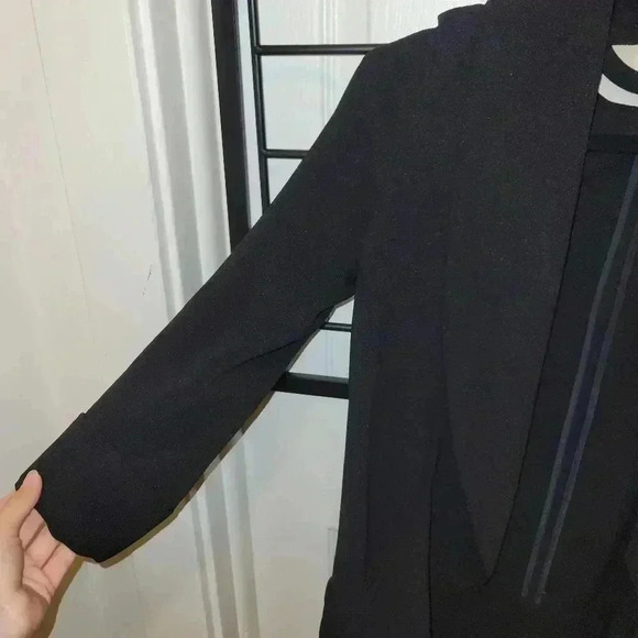 aritzia wilfred chevalier draped open tuxedo blazer black size 2 - Picture 5 of 9
